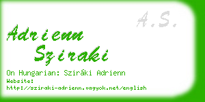 adrienn sziraki business card